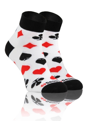 Sesto Senso Herren Skarpetki Finest Cotton – Bunte Baumwollsocken mit Kartenmuster, Komfortable Flache Nähte, Atmungsaktiv, Für Alltag und Elegante Outfits, Mehrfarbig, Über Knöchel