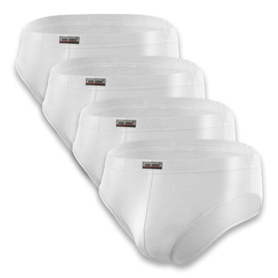 Sesto Senso Herren Slipy Set – Hochwertige Baumwollunterwäsche, Sportlicher Schnitt, Antiallergisch, Schnell trocknend, Perfekte Passform, Farben: Rot, Blau, Schwarz, Weiß, 4er Pack, Für Aktive Männer