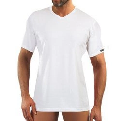 Sesto Senso Herren T-Shirt COBRA – Baumwolle mit V-Ausschnitt, Kurzarm, Komfort & Stil, Weiß, 95% Baumwolle, 5% Elastan, Ideal für Alltag, Neu