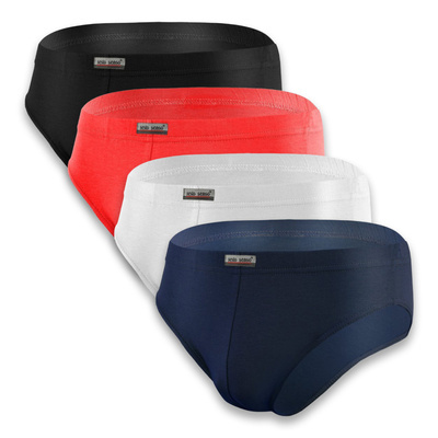 Sesto Senso Herren Slipy Set – Hochwertige Baumwollunterwäsche, Sportlicher Schnitt, Antiallergisch, Schnell trocknend, Perfekte Passform, Farben: Rot, Blau, Schwarz, Weiß, 4er Pack, Für Aktive Männer