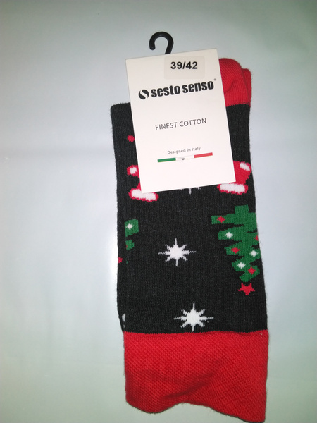 Lange Weihnachtssocken Finest Baum-Motiv