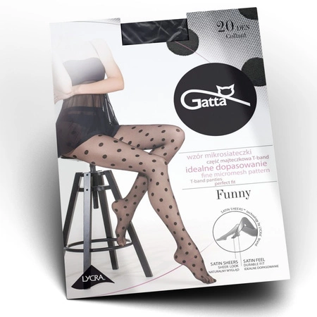 gATTA FUNNY Damenstrumpfhose großer Punkt