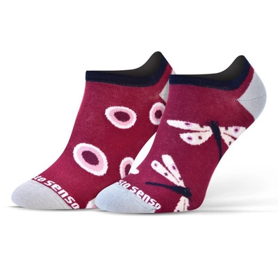 Sesto Senso Skarpetki Stopki Finest Cotton – Bequeme Baumwollsocken für Damen und Herren, Atmungsaktiv, Langlebig, Bunt, Unisex Design, Ideal für Alltag und Sport, Größe 15 cm, Muster: Libelle