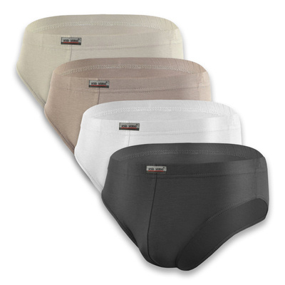 Sesto Senso Herren Slipy Set – Hochwertige Baumwollunterwäsche, Sportlicher Schnitt, Antiallergisch, Schnell trocknend, Perfekte Passform, Farben: Rot, Blau, Schwarz, Weiß, 4er Pack, Für Aktive Männer