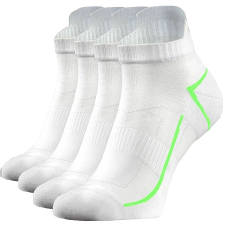 Sesto Senso Herren Sport Socken SKB10 – Atmungsaktiv und Nahtlos, Poliamid, Thermoregulierung, Verstärkte Frottee-Bereiche, Ideal für Sport, Blau/Weiß, 4er Set, Komfort und Unterstützung für Fitness und Laufen