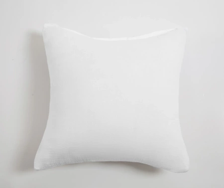S KOPFKISSENBEZUG 40*40 MUSSELIN WEISS