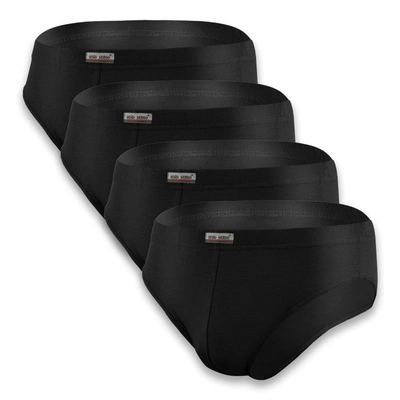 Sesto Senso Herren Slipy Set – Hochwertige Baumwollunterwäsche, Sportlicher Schnitt, Antiallergisch, Schnell trocknend, Perfekte Passform, Farben: Rot, Blau, Schwarz, Weiß, 4er Pack, Für Aktive Männer