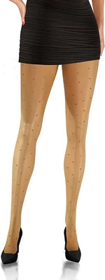 Sesto Senso Damenmode Strumpfhose – Elegante 20 DEN, Schwarz, Halbmatte Optik, Jacquardmuster mit Herzmotiv, Komfort ohne Teilung, Hochwertiger Polyamid, Ideal für Alltag und besondere Anlässe