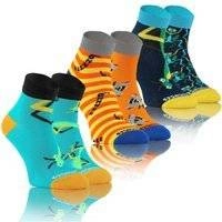 Sesto Senso Herren Socken – Baumwolle Ufo Muster, Hohe Qualität, Nicht Einengend, Flache Nähte, Geschenkverpackung, 3er Pack, Hergestellt in Polen, Bunt