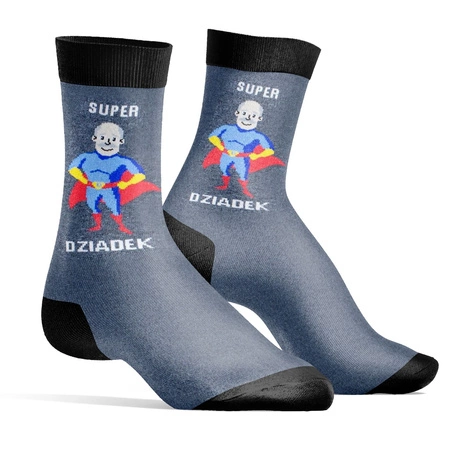 Herren Super Grandpa Socken, Farbe Dark Melange