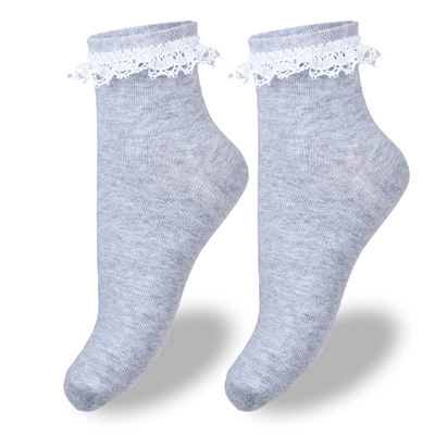 Kindersocken aus Baumwolle SMOOTH mit LACE 092