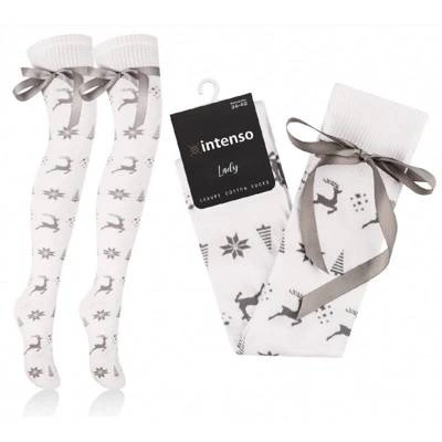 wOMEN'S Weihnachten COTTON Socken mit Schleife Intenso