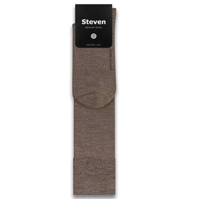 Kunstsocken aus Merinowolle für Männer. 008 KD008 melange braun