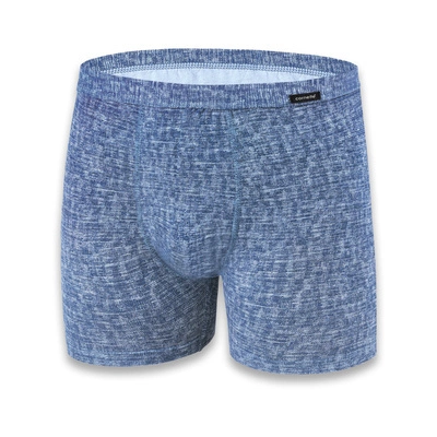 Herren-Boxershorts Authentic 220 blau melange Cornette