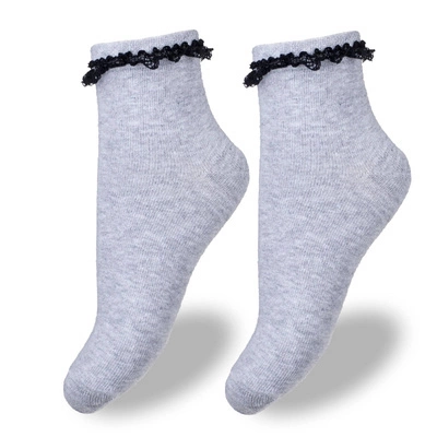 Kindersocken aus Baumwolle SMOOTH mit LACE 092