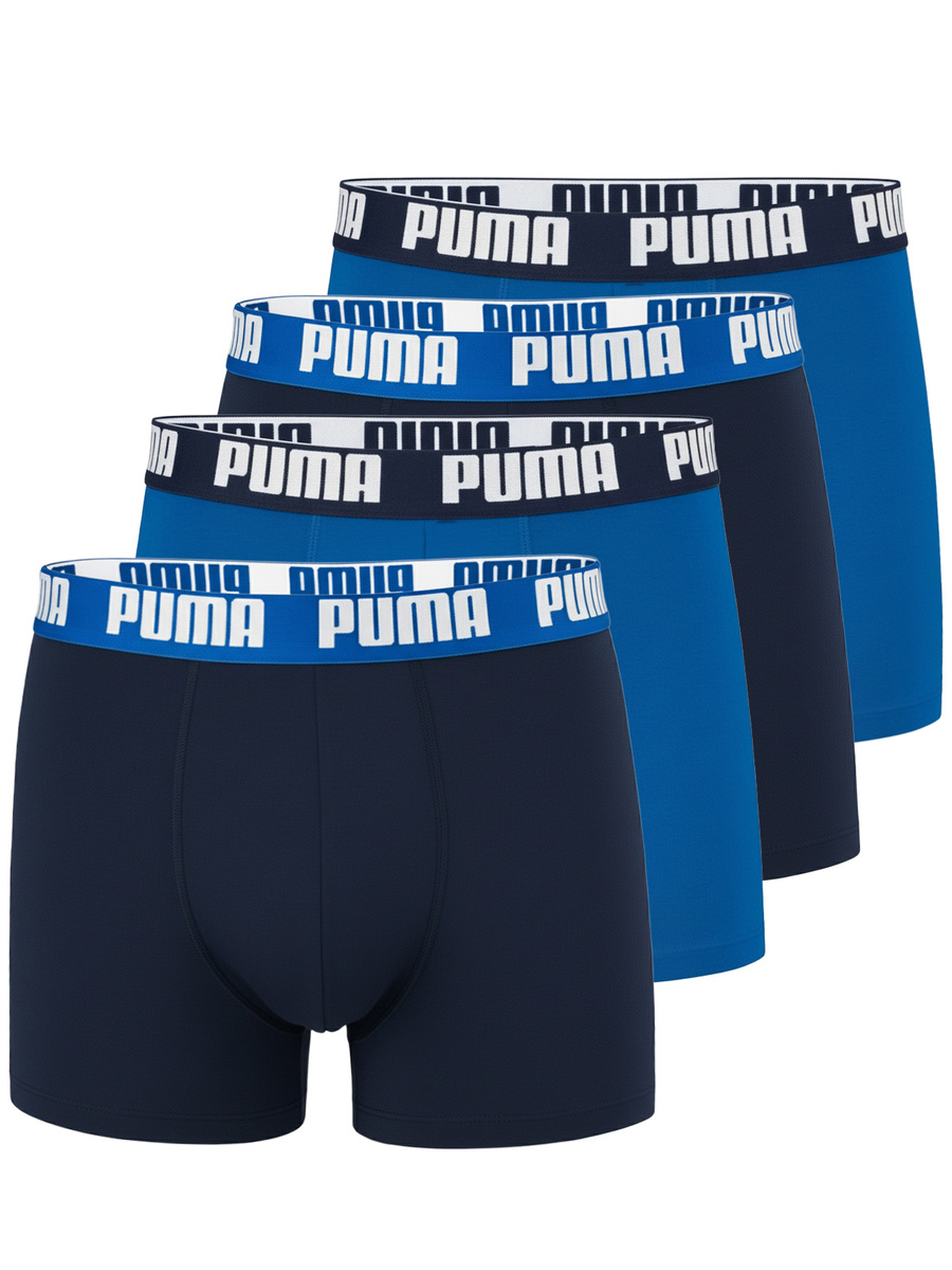 Herren Boxershorts 4er Pack Puma Comfort Stretch Marineblau