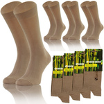 Sesto Senso Herren Bambussocken Set – Weiche, Atmungsaktive Socken mit Antibakteriellen Eigenschaften, ECO BAMBOO Kollektion, 4er Pack, Beige, Für Anzüge, Komfort und Hygiene, Nachhaltig