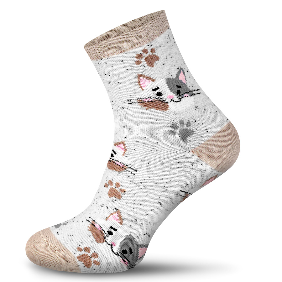 Kolorowe skarpetki damskie w zabawne wzory Milena