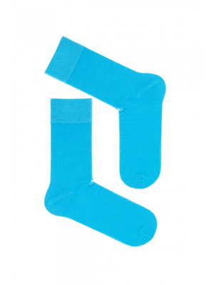 Șosete bărbătești de costum Seria Gładkie Albastre