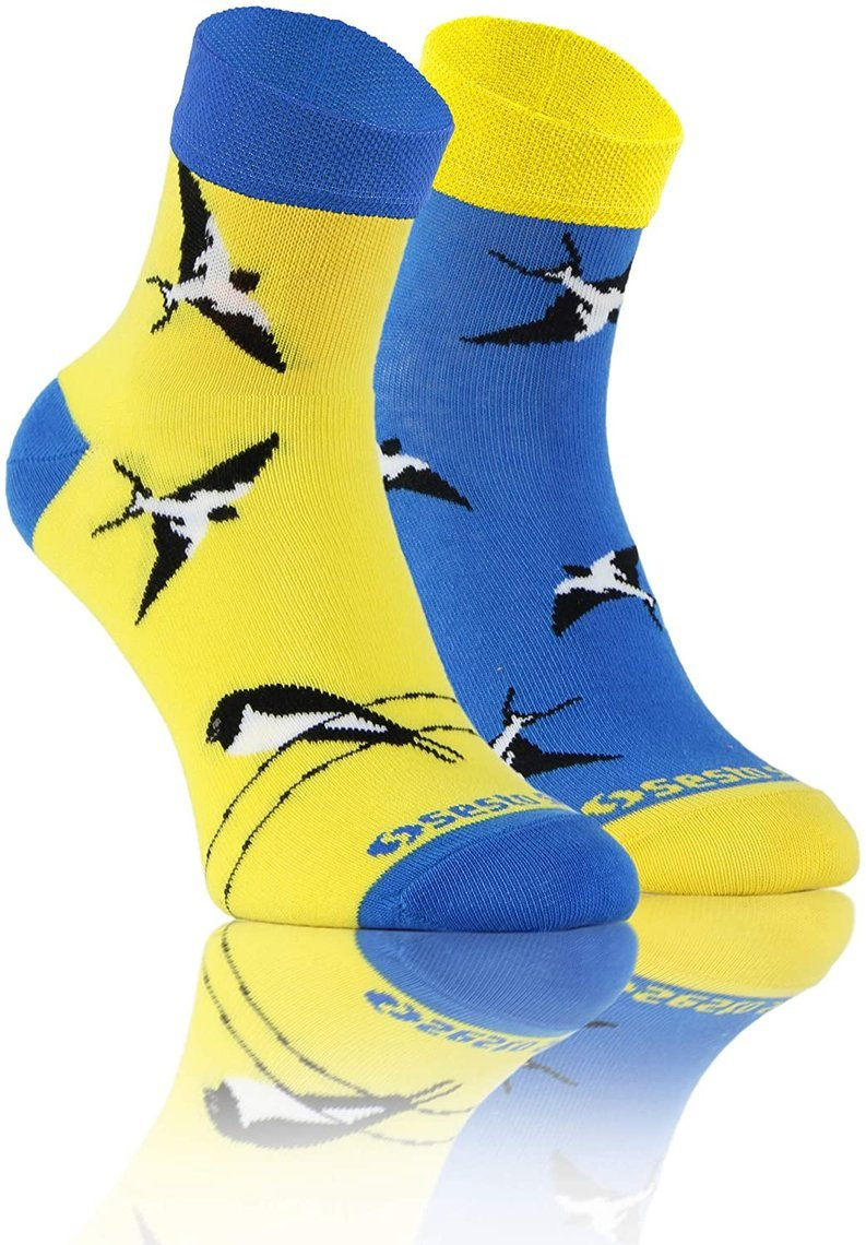 Sesto Senso Skarpetki Jaskółka Muster – Hochwertige Baumwolle, Kurze Socken für Damen und Herren, Bequem und Atmungsaktiv, Modische Farben, Vielseitig für Alltag und Elegante Outfits, Mehrfarbig