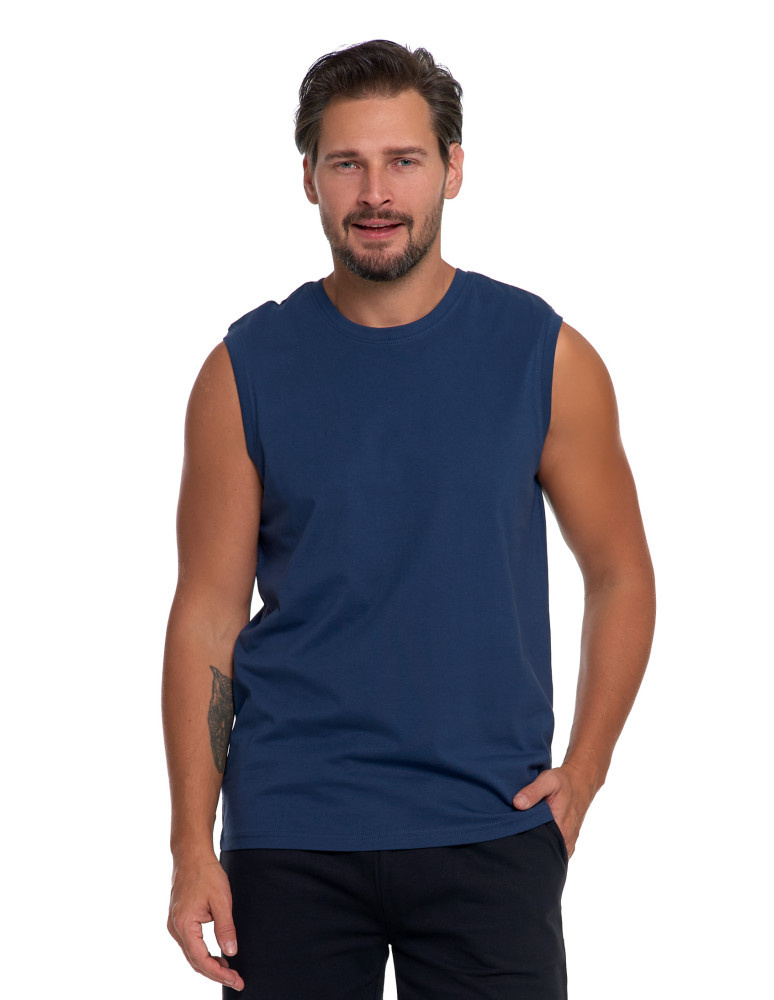 Ärmelloses Herrenunterhemd OTS1300 Blau