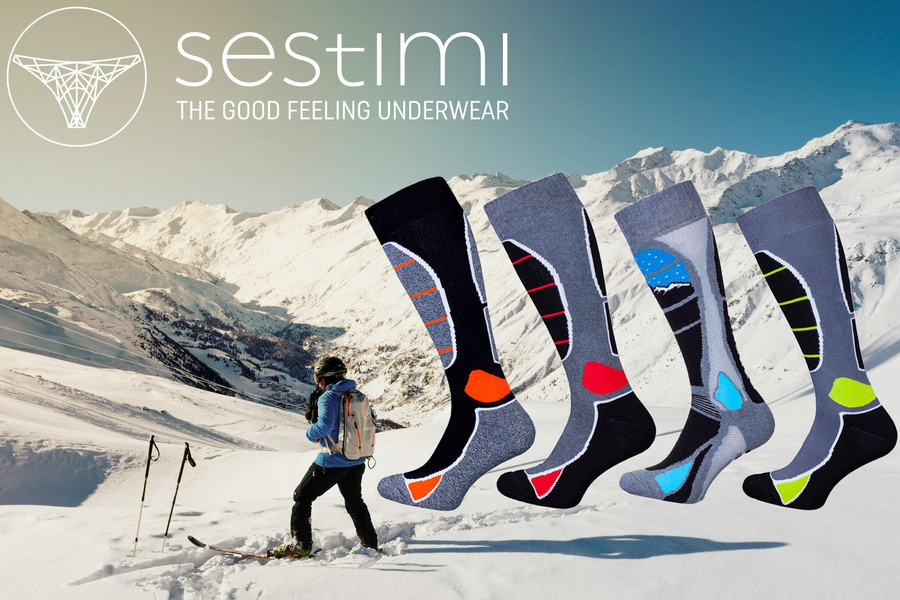 Socken Narkiarskie Thermo Silber Lang Warm Milena