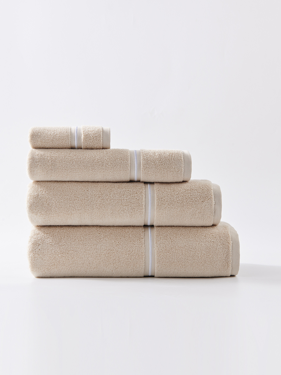 S HANDTUCH 100*150 LIBRE BEIGE+WEISS BIZA