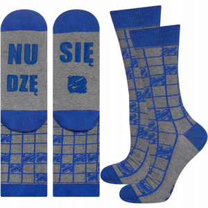 SOXO Herren lange Socken mit Aufschrift Baumwolle lustig 