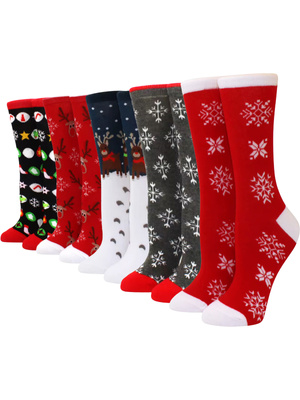 Damen Weihnachtssocken 5er-Pack