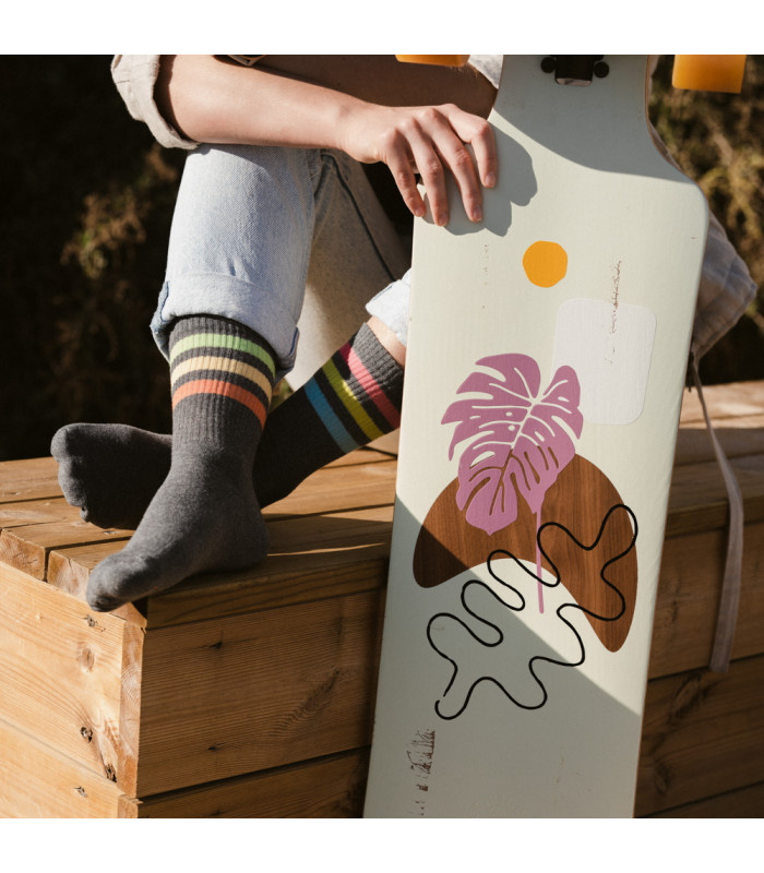 Sportliche gestreifte Socken für Damen/Herren Mehr Mode