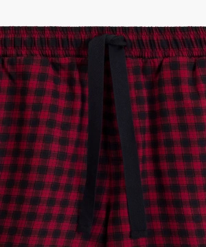 Herren Schlafanzug Serie nmp-397 Grau Rot