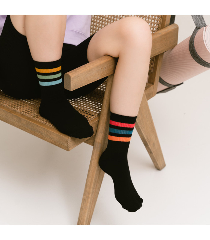 Sportliche gestreifte Socken für Damen/Herren Mehr Mode