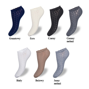 5x Milena Damen Socken aus Baumwolle bestickt