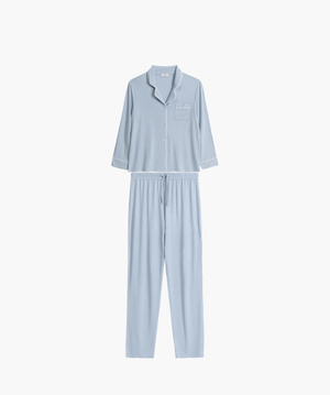 Damenpyjama NLP-495 Blau und Rosa