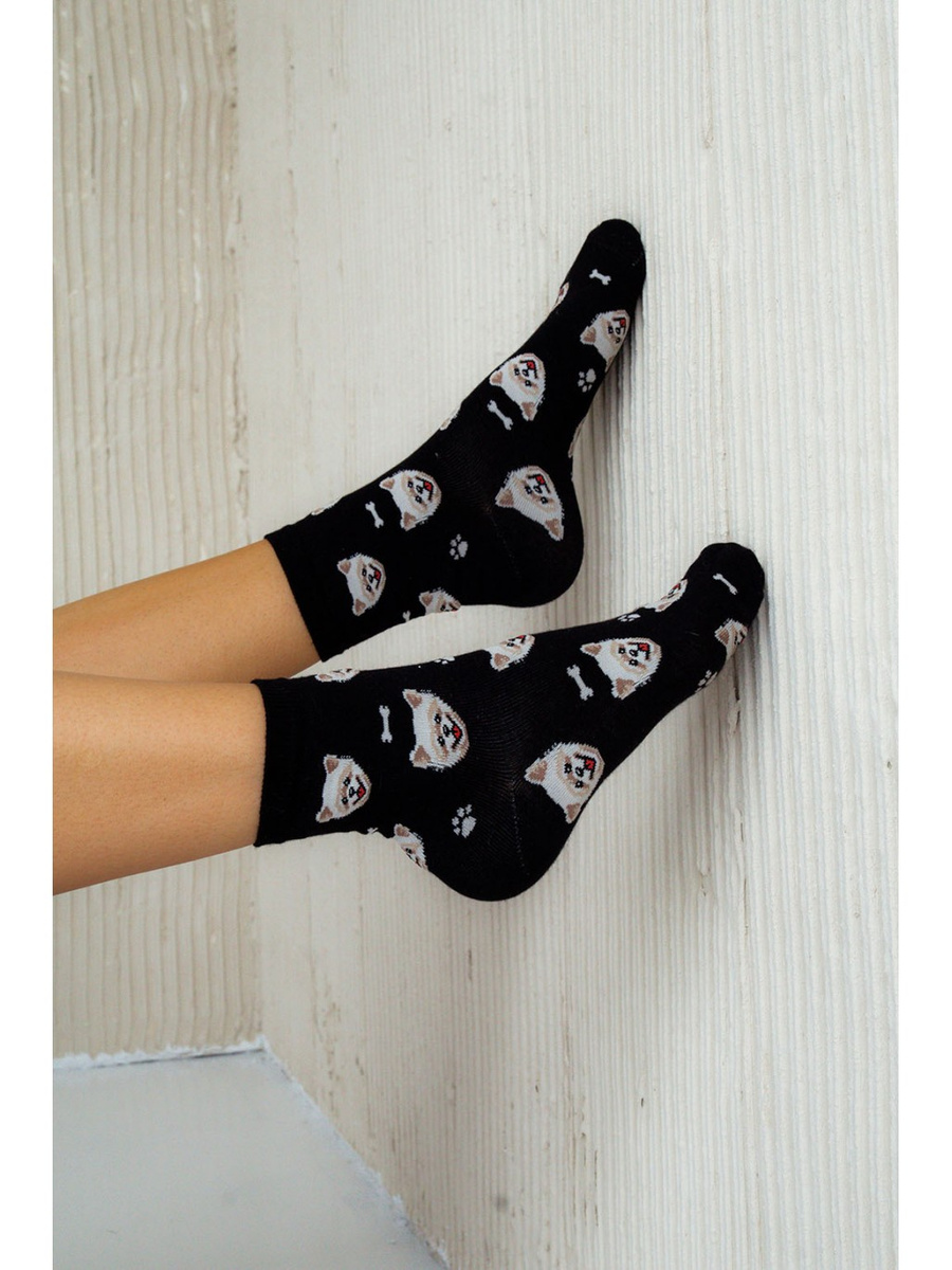 Damensocken in Pies, Farbe Schwarz, Größe 37-41