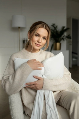 S SCHLEIFE GROSS SAMT WEISS