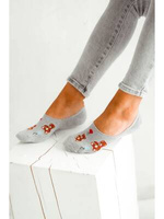 Teddybären und Luftballons Baumwolle Microstock, Farbe Hell Melange, Größe 36-38