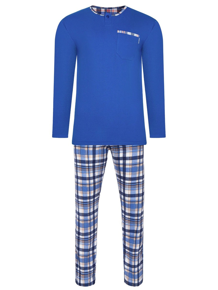 Herren Schlafanzug mit langen Ärmeln Jasiek 2576/26