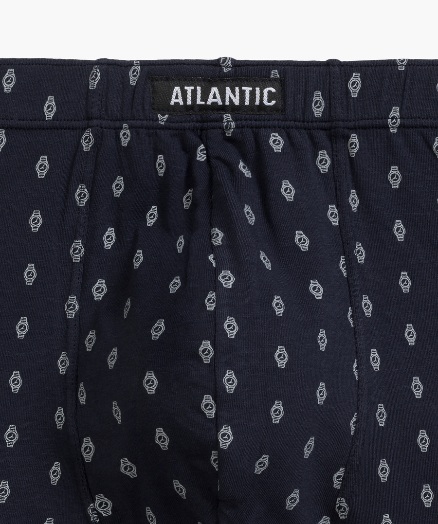 Herren-Boxershorts 3MH-195 Grau/Marine/Blau