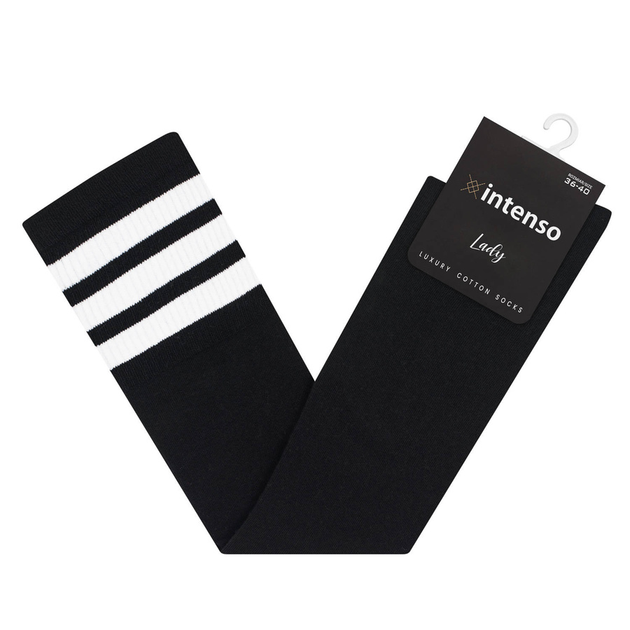 Damen Socken aus Baumwolle mit Streifen Intenso