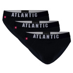 Atlantic Herren Slip Sport – Bequeme Baumwollunterwäsche, 3er Pack, Blau, Elastischer Bund, Atmungsaktiv, Für Männer