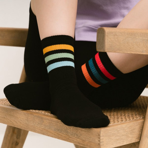 Sportliche gestreifte Socken für Damen/Herren Mehr Mode