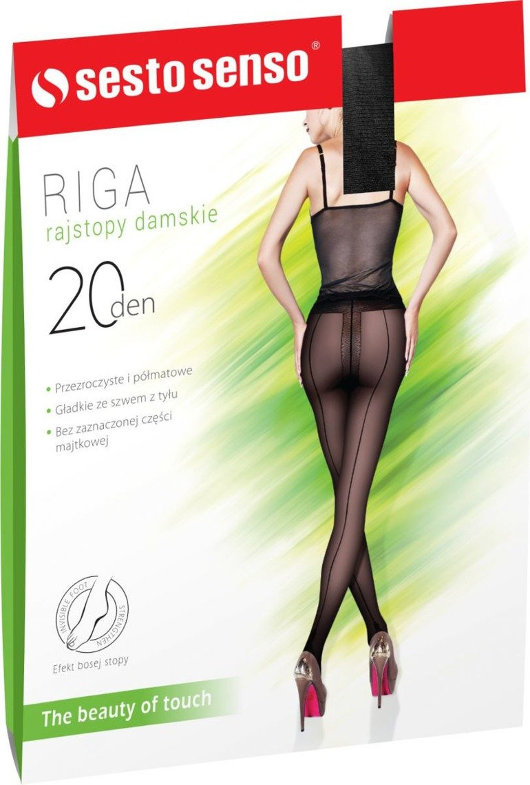 2X Damenstrumpfhose mit Rückennaht RIGA Sesto Senso