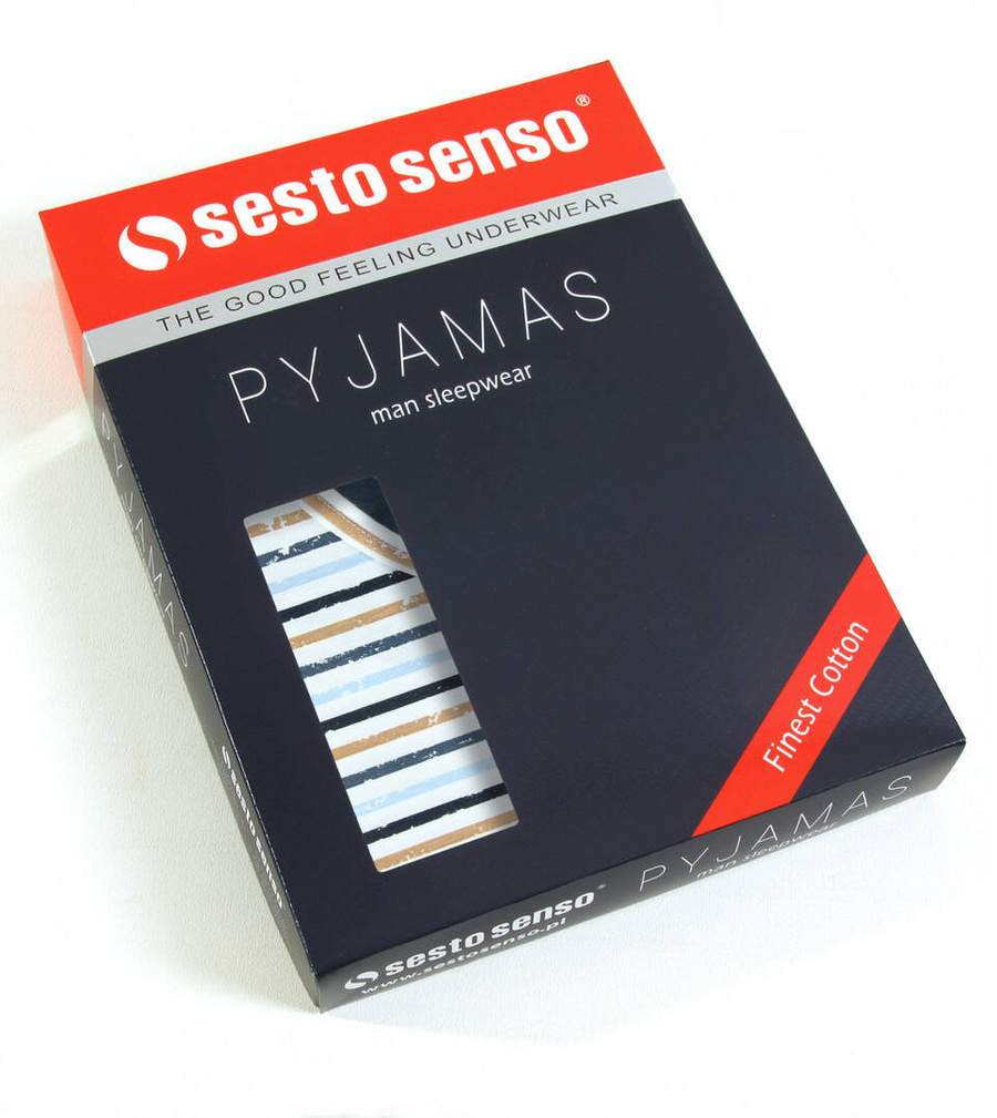 Schlafanzug Herren Kurzarm Blau