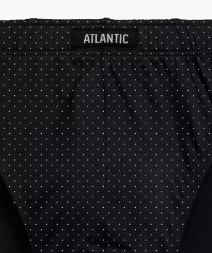 Atlantic Herren Baumwoll Slips Set – Sportlicher Schnitt, Atmungsaktiv, 3er Pack, Mix Muster, Schwarz/Grün, Weiche Innengummierung, Herbst/Winter Kollektion 2025