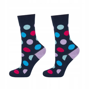 Marineblaue Soxo Good Stuff Kindersocken mit Tupfen
