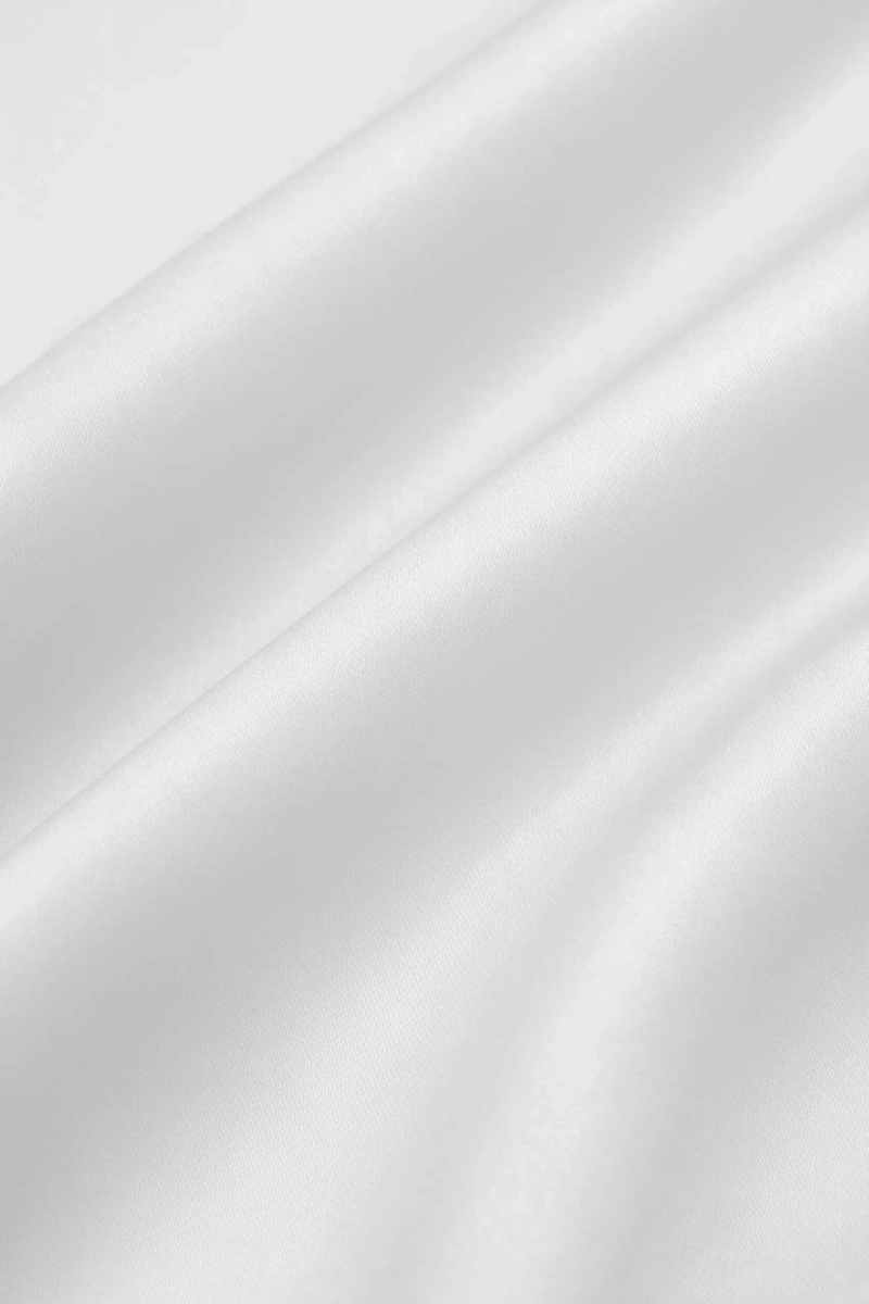 Bettlaken Satin Weiß