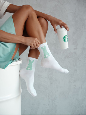 Damensocken Wzorzyste 200 Weiß