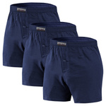 Sesto Senso Herren Boxer Shorts Set – Klassische, Lockere Unterwäsche aus 100% Baumwolle mit Knopfloch, Bequemer Bund, Alltagstauglich, 3er Pack, Schwarz