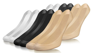 Sesto Senso Damen Ballerina Füßlinge Set – Laser Cut, Rutschfest mit Silikon, Baumwolle Unterseite, Perfekt für Pumps und Ballerinas, 6er Pack, Hautfarben – Komfortabel und Ideal für den Alltag